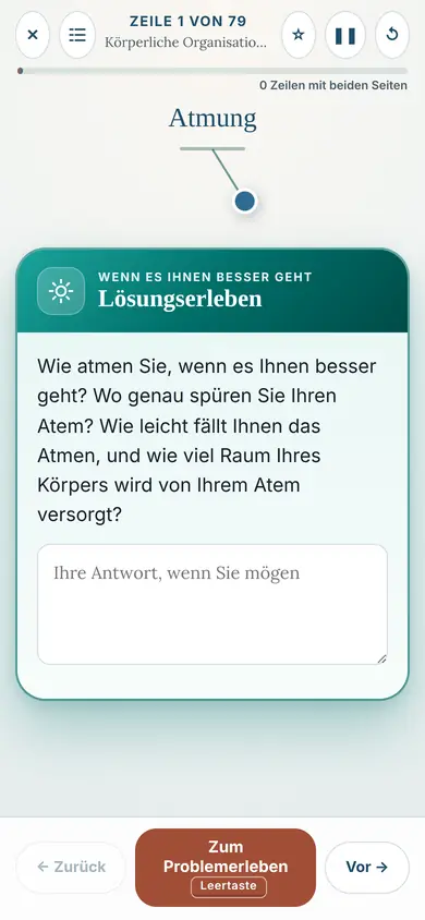 Aria App: Prozess-Pacing-Pendel